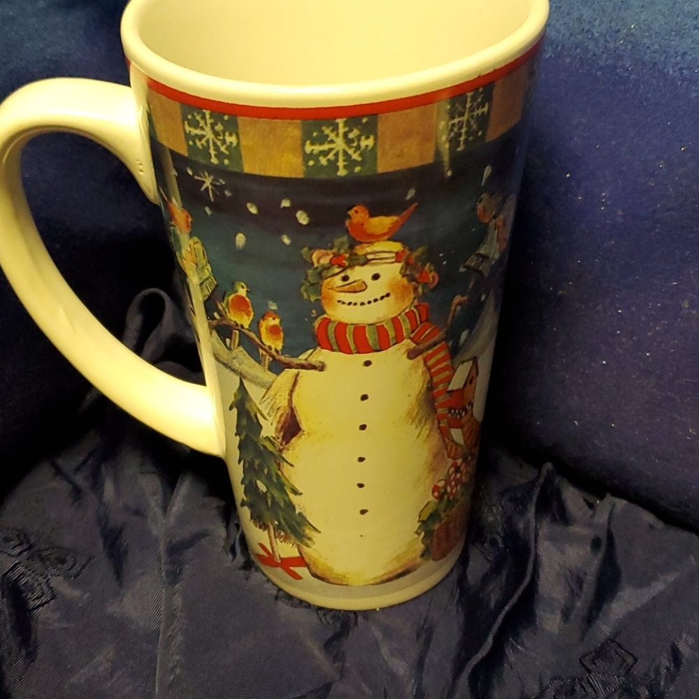 Adorable snowman tall  Latte mug